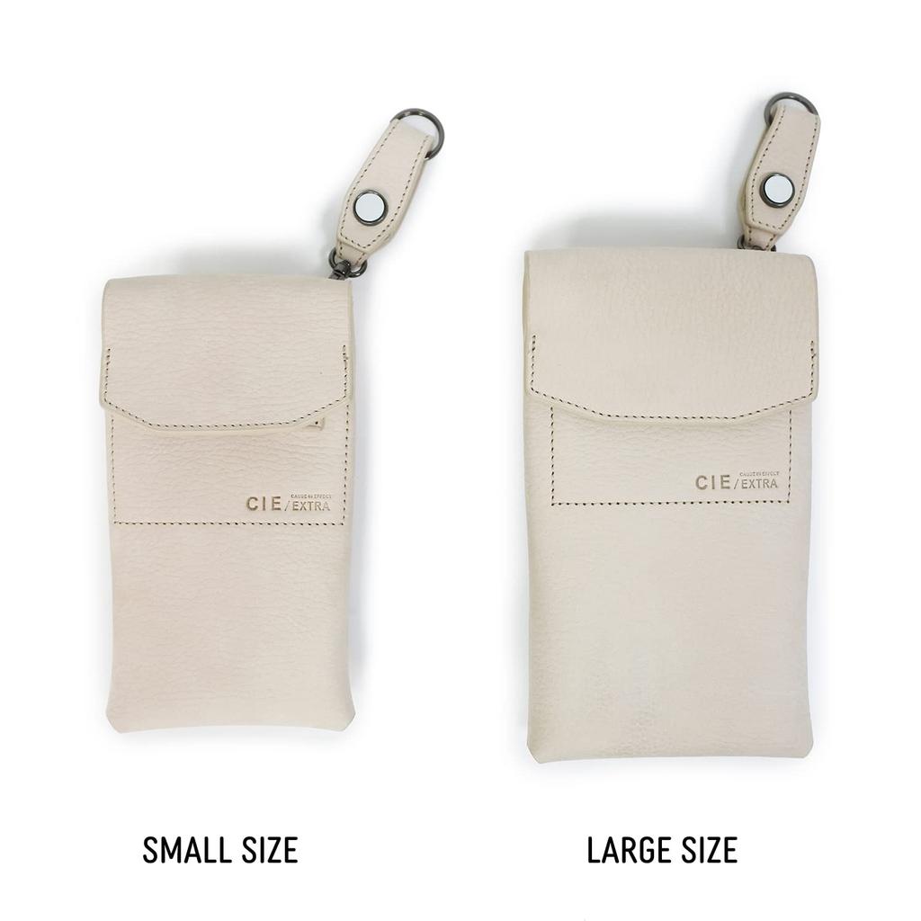 CIE FOLK MOBILE SD-S TAUPE Genuine Leather Nubuck with Hook and Eye Closure and Reflector, Smartphone Shoulder Bag for Men and Women