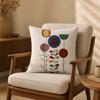 Hand Drawn Abstract Pillowcase, Single-Sided Print Cushion Cover, with Solid Back Decorative Throw Pillow, for Sofa Bed Chair Home Decor