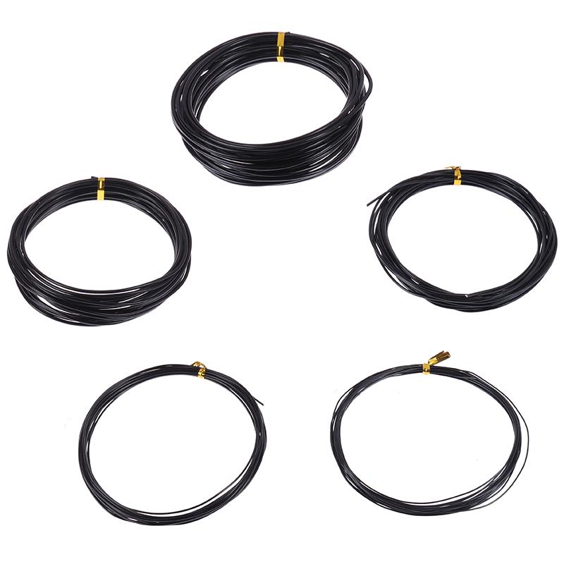 Проволока для бонсай, тренировочная проволока для бонсай из анодированного алюминия, общая длина 16,5 футов (черный)