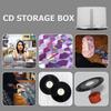 DOITOOL Empty Cd Storage Bucket Portable Dvd Holder Container for 50 Discs Clear Cd Storage Holder Protects against Dust and Moisture Compact
