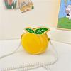 Shaped Children Peach Shoulder Bag Simulation Pearl Chain Casual Bag Crossbody