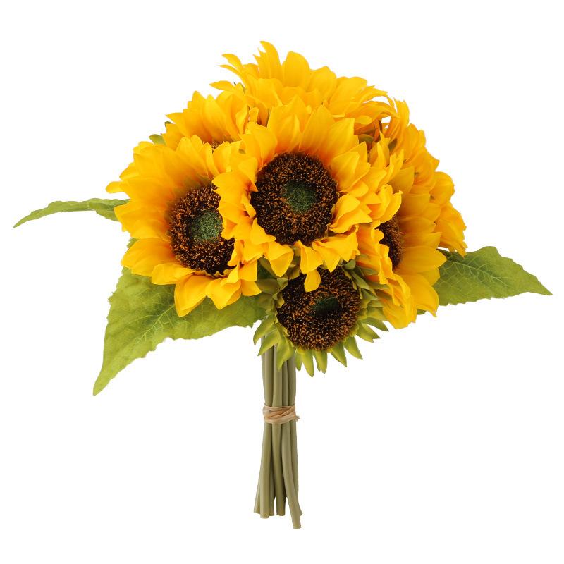 Simulation sunflower, sunflower, bunch of big sunflower wedding home decoration floor sunflower