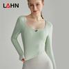 Топ для йоги LAHN с длинными рукавами и встроенной накладкой на грудь для похудения
