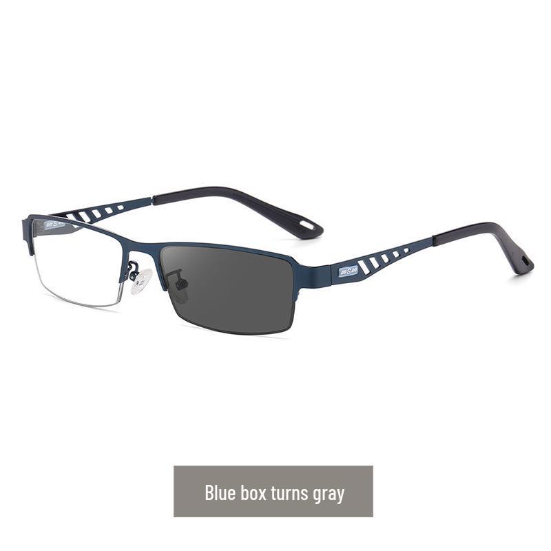 Фотохромные мультифокальные очки для чтения с защитой от синего света для мужчин и женщин - Металлическая оправа, для бизнеса, Высокое разрешение