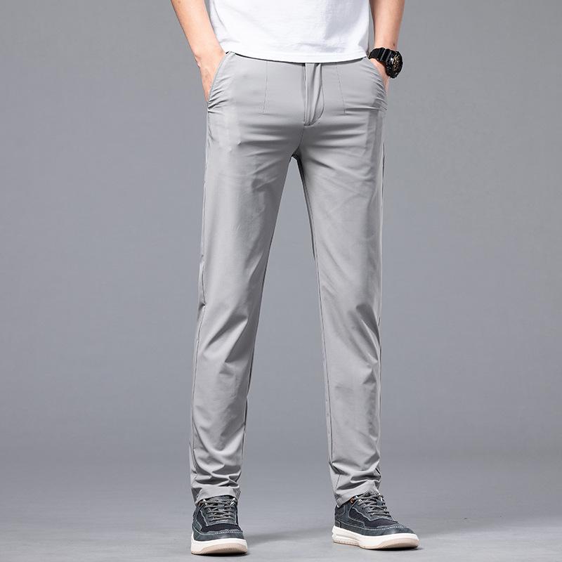 Мужские повседневные мягкие дышащие прямые брюки — свободные и удобные для бизнеса или отдыха