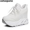 New  Autumn Women Breathable Platform Casual Shoes Women Height Increased Vulcanized Shoes 12 CM Thick Sole  Mujer