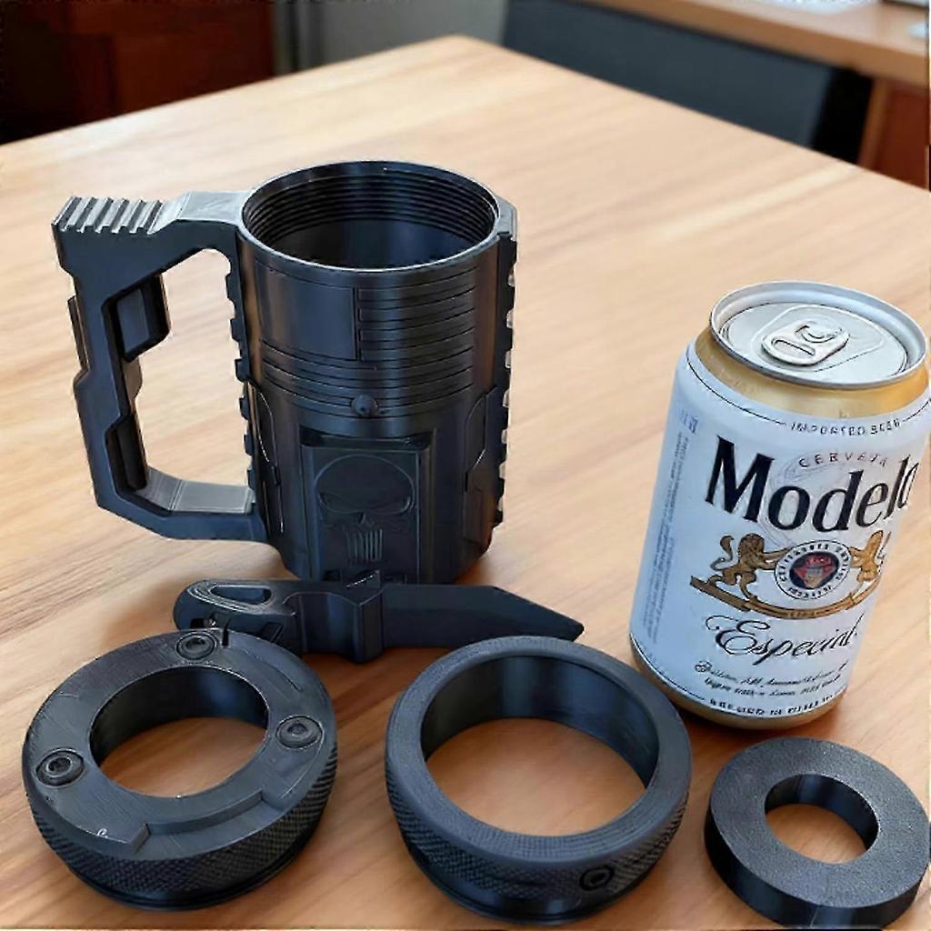 Assault-Style Tactical Insulation Sleeve, Portable Party Beverage Holder Insulation Sleeve, with Beer Opener, Beer Coozies for Bottles & Cans, Idea Gi