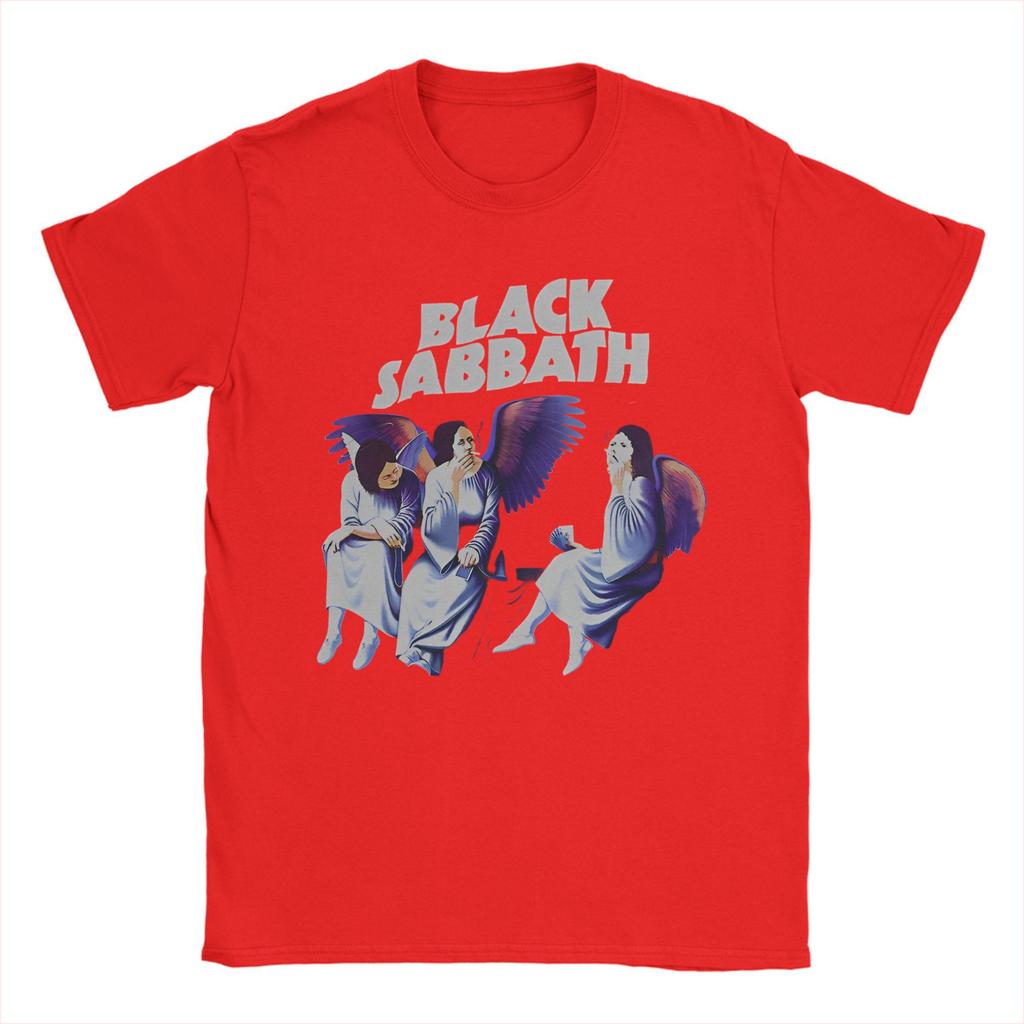 Мужские футболки Black Sabbath Heaven And Hell, хлопковые футболки, пляжный уличный стиль, футболка с коротким рукавом, с круглым вырезом, свободная футболка, большие размеры