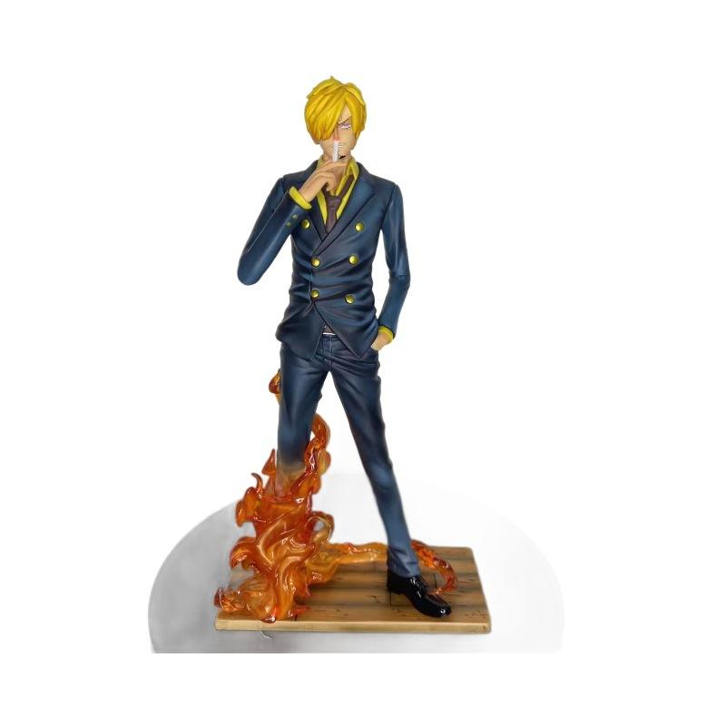 Аниме One Piece Дьявольская Нога Санджи Черный Костюм Вер. ПВХ Фигурка Боевая Статуя Коллекционная Модель Детские Игрушки Кукла Подарки 23СМ