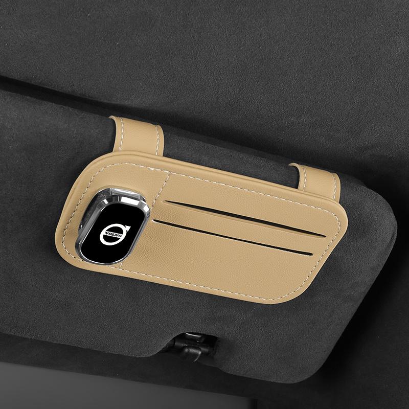 Car sun visor sunglasses clip glasses storage accessories for Volvo XC60 V50 V40 XC90 S60 S40 S80l V90 V60 EX90 S90 XC40 C40 S70
