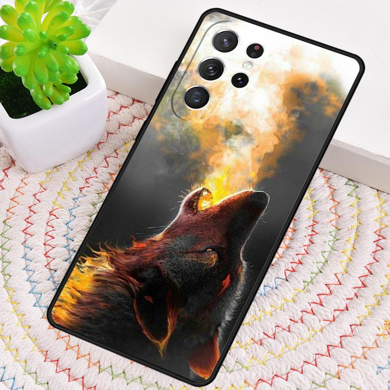 Чехол для телефона Animal The Wolf Howl print для Samsung Galaxy note 10 pro S26 Ultra S23 S24 FE S25 S21 S22 PLUS ударопрочный