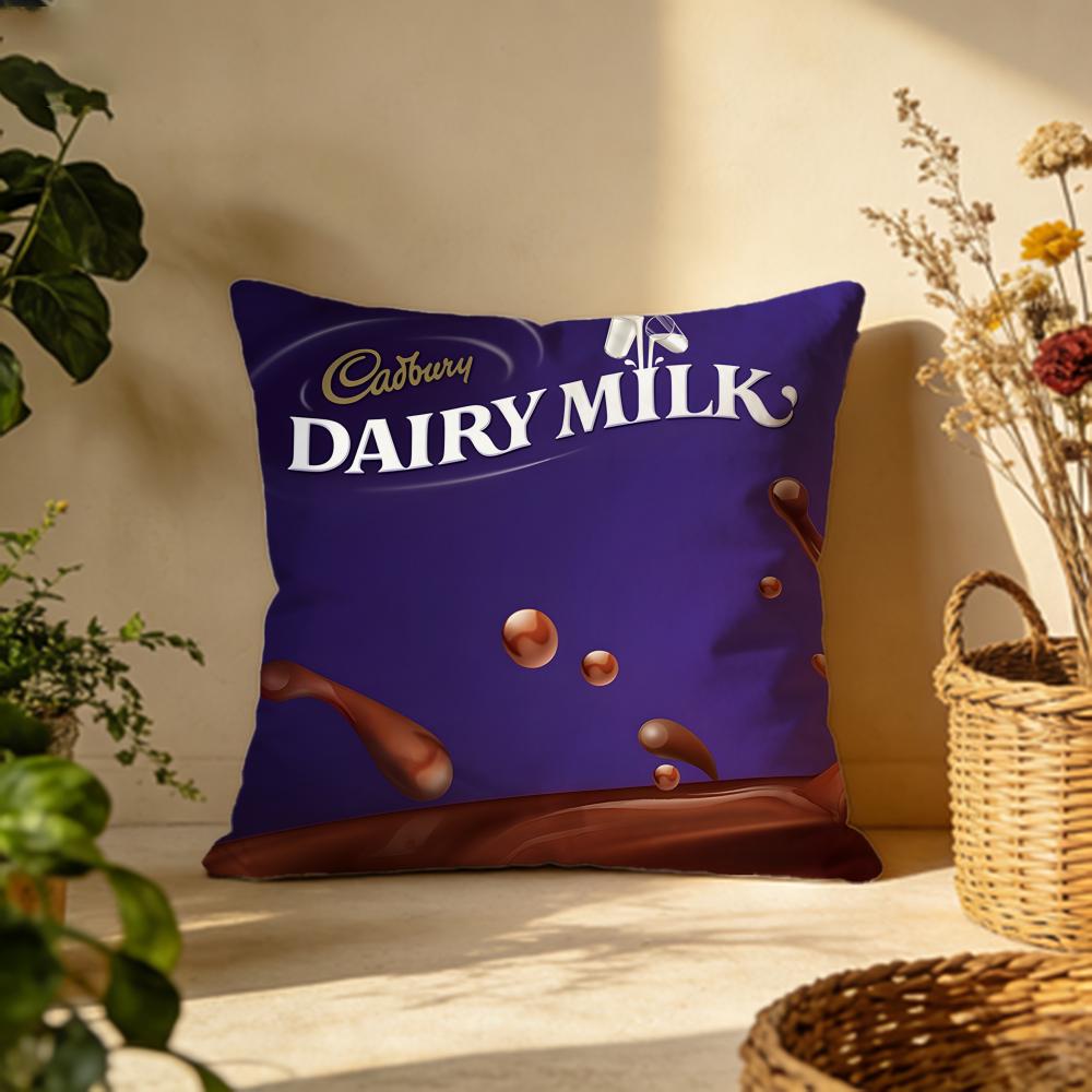 Hot CCadburyable Cushion Cover Versatile DoubleSided Pillow Case Fit for Sofa Bed Car Daily Decor