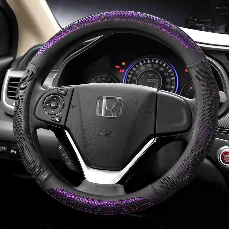 Чехлы на руль из углеродного волокна 38 см для Honda Accord City Fit Brio CRV HRV XRV Mobilio Odyssey, аксессуары
