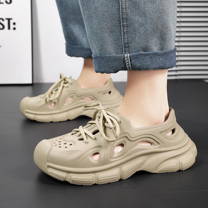 Мужская модная повседневная обувь, летние сандалии, мужская и женская спортивная обувь с перекрестными шнурками, нескользящие тапочки, мужские сандалии для улицы