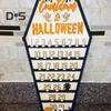 Halloween Advent Calendar Wooden Countdown To Halloween Ornament with Movable Pumpkin Block for Home Decor