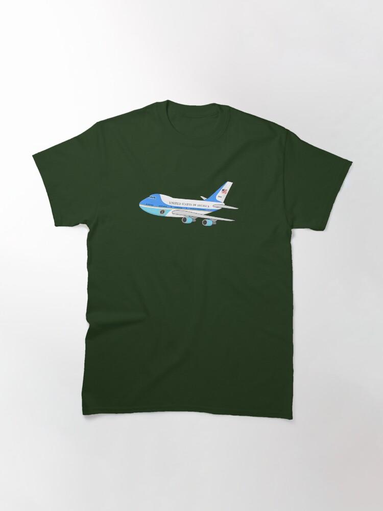 Мультяшный Air Force One Air Force One Boeing 747 – Президентский самолет Авиационное искусство Классическая футболка