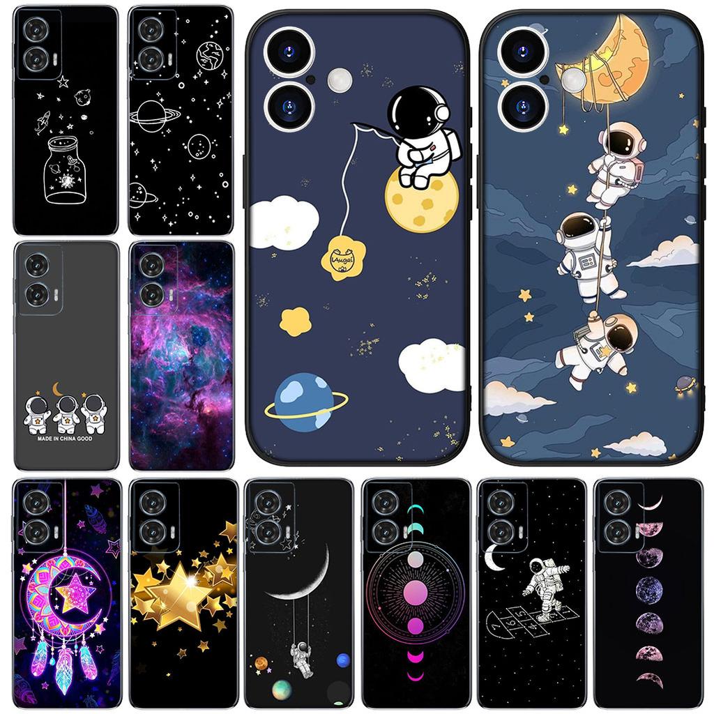 Cover Moon Cartoon Sky Astronaut Stars for Samsung Galaxy S22 S21 S20 Fe Ultra S9 Plus + A13 A22 M21 M31 M55 M15 Phone Case