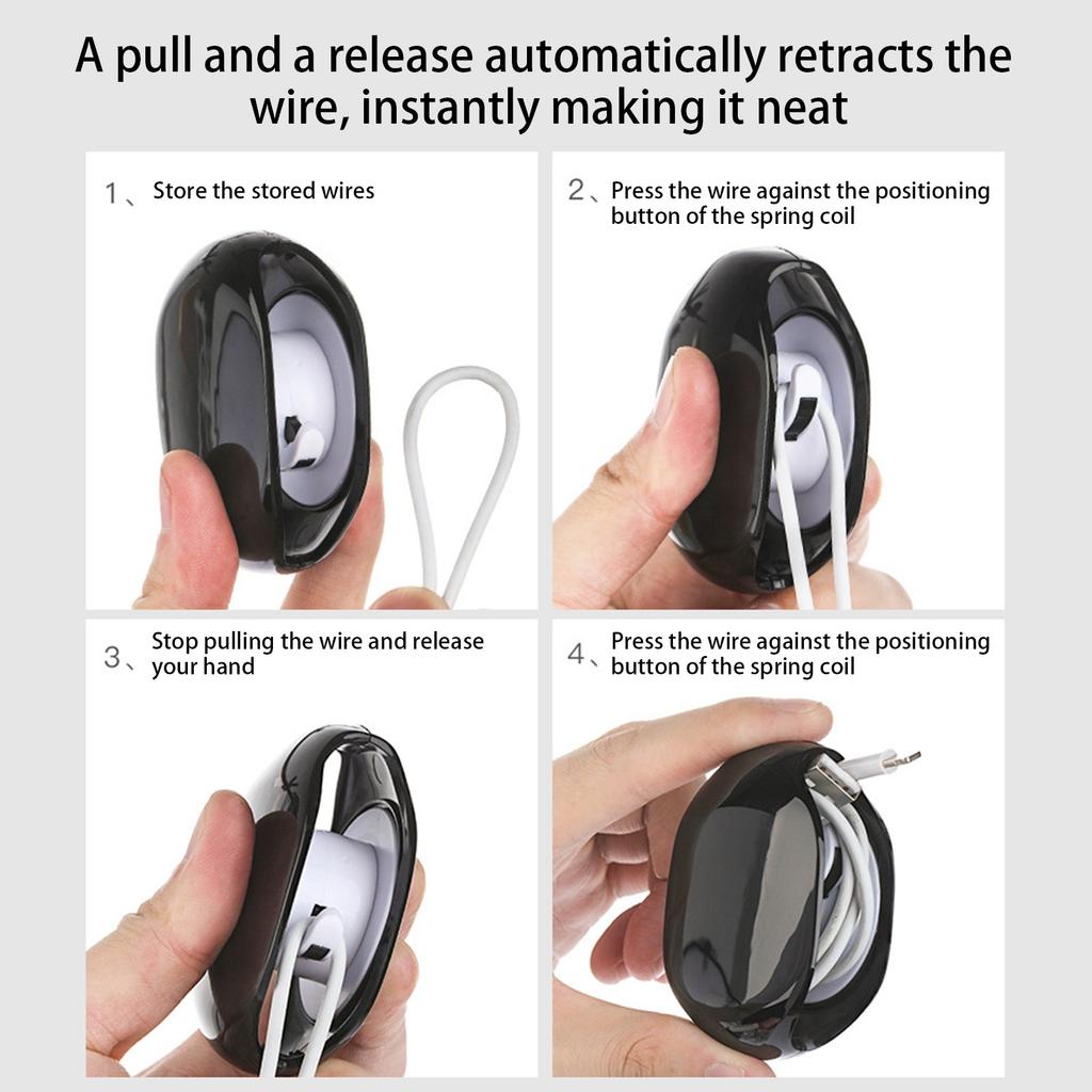Автоматическая втягивающаяся катушка используется для зарядных устройств, кабелей для передачи данных и проводных наушников.