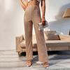 Women High Waist Sparkling Pants Wide Leg Flared Trousers Sequin Bling Party Slacks Glitter Night Out Pants Clubwear