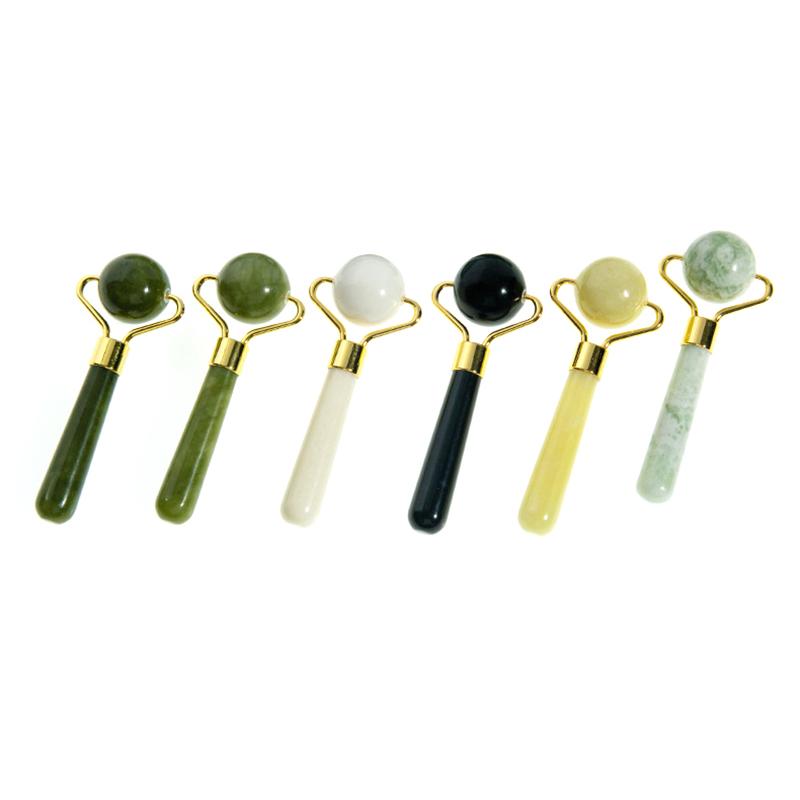 Natural Jade Ball Face Roller Gua Sha Scraper Massager Facial Eye Beauty Massager Roller Face Lifting Wrinkle Remover Skin Care