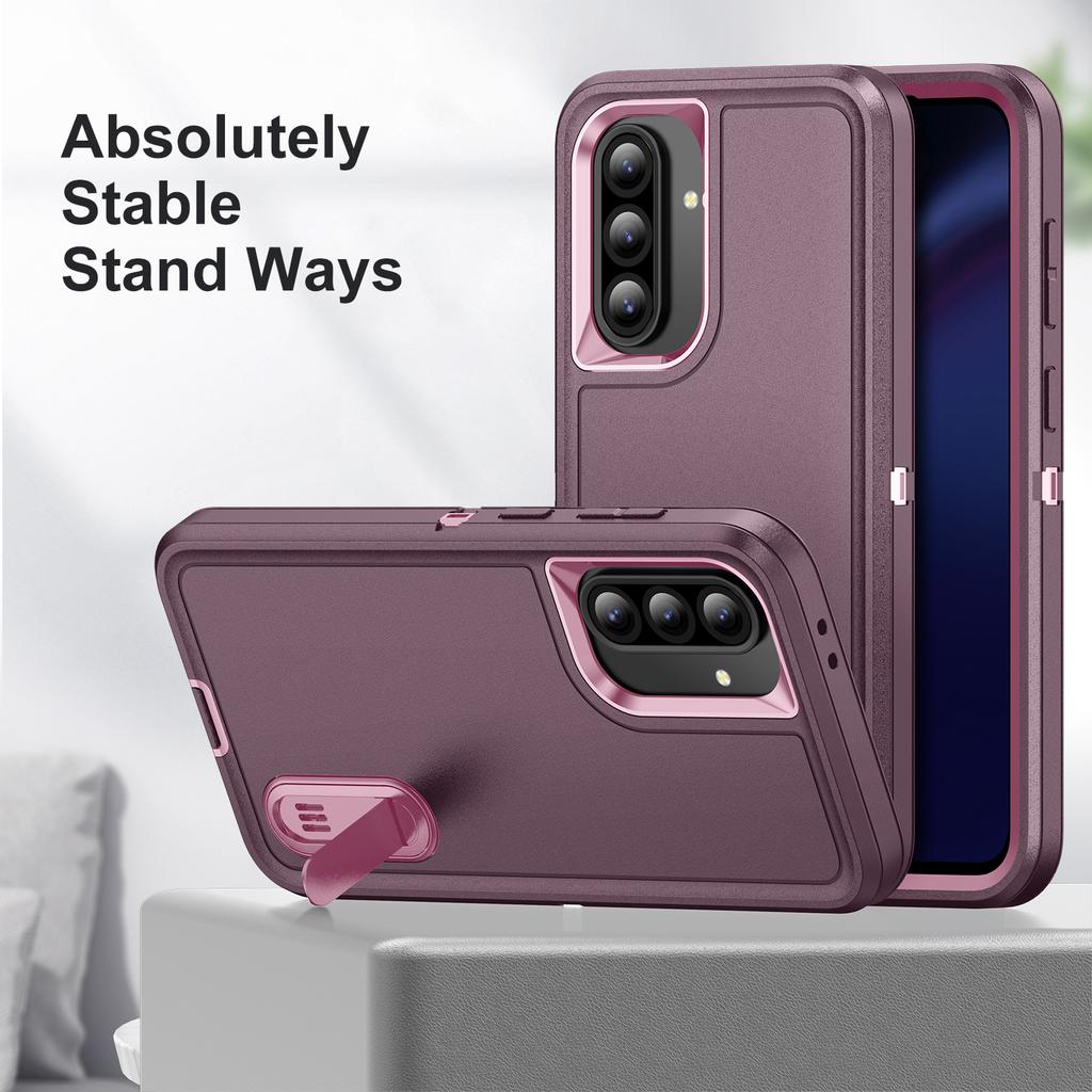 Новый Samsung A56 чехол-подставка с полной защитой, матовый, противоударный, пыленепроницаемый, приятный на ощупь, с защитой от перегрева.