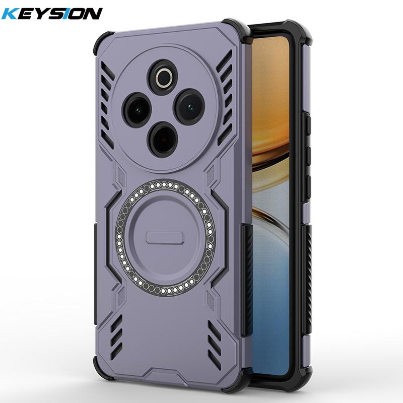 KEYSION Полый чехол для отвода тепла для IQOO Z10 5G Силикон+ПК Магнитное охлаждение Ударопрочная задняя крышка для телефона для VIVO IQOO Z10