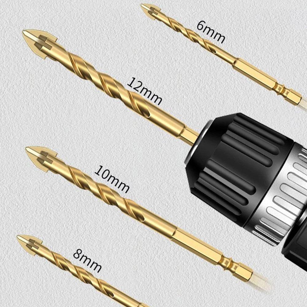 High Hardness Cross Hex Tile Drill Bits Precision Drilling Eccentric Drill  Metal Marble