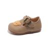 2024 Children Leather Casual Shoes for Girls Autumn New Fashion Korean Style Soft Bottom Cute Bear Anti-slippery Simple Flats