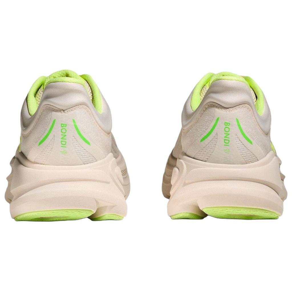 HOKA One One Bondi 9 Устойчивые к истиранию Дышащие Поддерживающие Упругие Повседневные Беговые Кроссовки Мужские Бежевые Широкая Посадка 1162013-GYZ