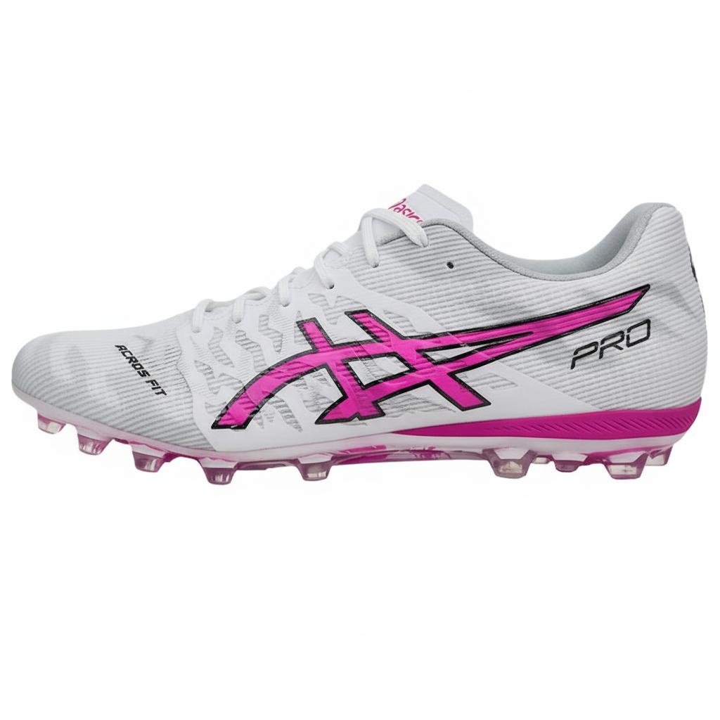 ASICS DS LIGHT ACROS PRO 3 AG Artificial Ground Cushioning Support Soccer Shoes Unisex White Pink 1103A129-103