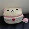 New Cute Rilakkuma Bear Girl Plush Elliptical Stereoscopic Makeup Bag Portable Storage Bag Cute Cartoon Easy Bear Bear Storage W