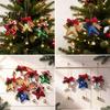 Sparkly Party Decorations Glitter Star Bell Ornaments, Sequin Hanging Decoration with Bow Pine Reusable Holiday Ornaments Cone, Christmas Tree Pendant