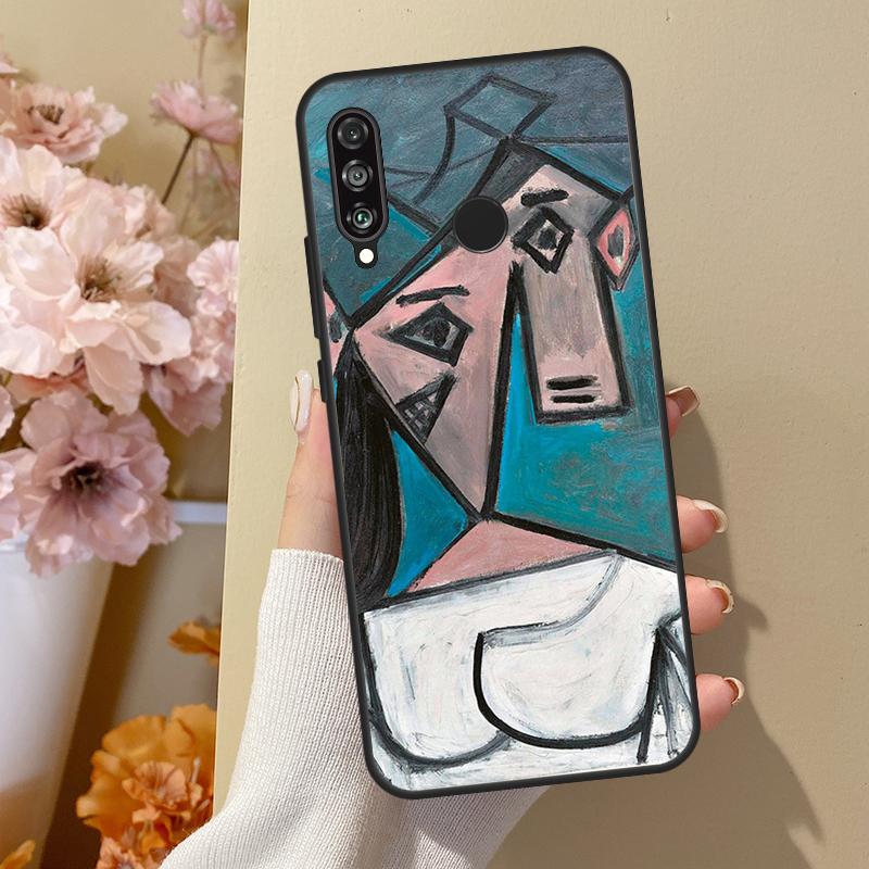 Painting Picasso Abstract Art Cover For Huawei P30 Lite P40 P20 P50 Pro Nova 5T P Smart 2019 Case For Honor 50 10i 8X
