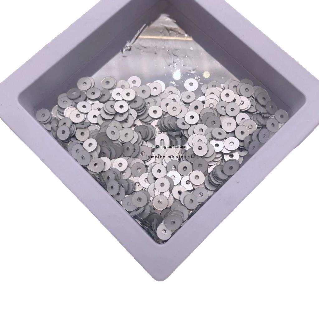 Цветные пайетки 4 мм с центральным отверстием для DIY поделок и аксессуаров для одежды