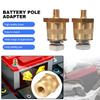 Battery Pole Adapter Pair Positive Negative Car Battery Connection Terminals Brass Power Connection Terminal Auto Modified Parts