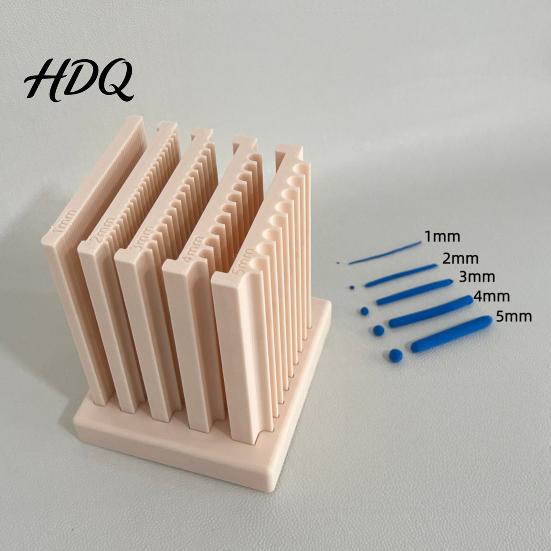 Clay Bead Roller for Jewelry Making 2-in-1 Polymer Thickness String Tool And Maker 1-5mm 5 Pcs Dual-Sided Desktop Storage Organizer Mini Ball Set 3D