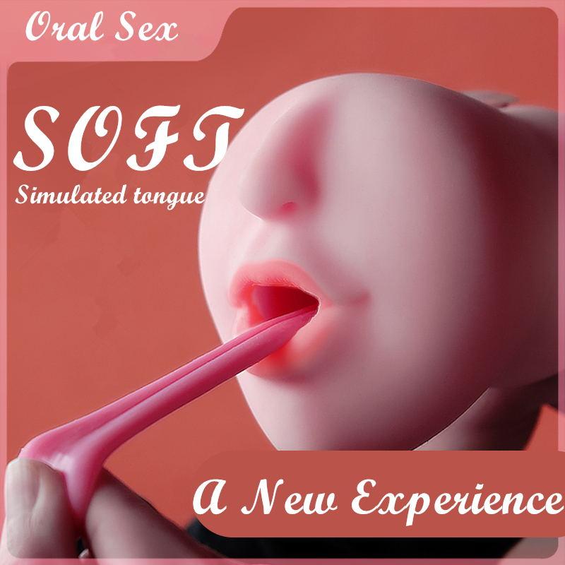 Рот Мужской Мастурбатор Киска Мягкие Зубы Язык Искусственный Минет Оральный Глубокая Глотка Реалистичная Вагина 2 фунта Секс-Игрушки