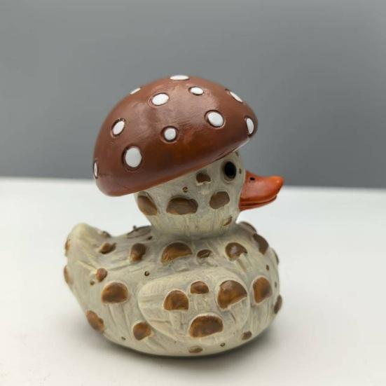 Vegetable Duck Figurine 3D Tomato Mushroom Duck Statue Resin Vegetable-Themed