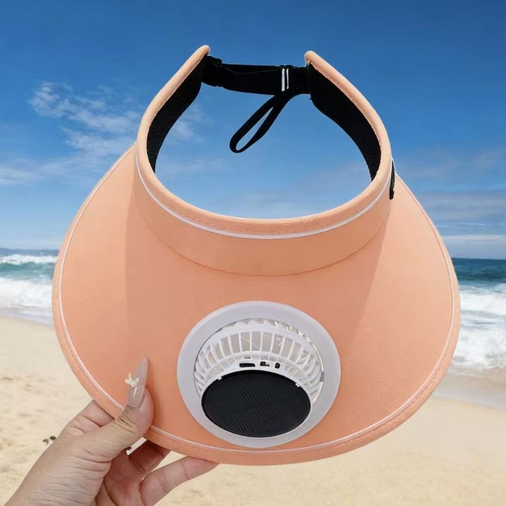 Mesh Summer Fan Sunhat Sun Protection Solar Fan Cap Wide Brim Sun Hat Sun Protection