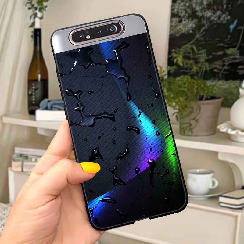 Case For Samsung A80 Case Soft Silicone Cartoon Back Cover For Samsung Galaxy A80 GalaxyA80 A 80 A805 Fundas shell Black coque