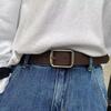 Yousheng Unisex Retro Belt Multi Holes Adjustable Design Denim Western Style Jeans Belt Artificial Leather Pents Belt