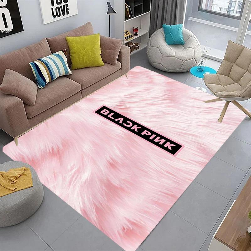 Blackpink Heartbeat Glow carpet printing Home Decor Dormitory decoration Room Christmas gifts