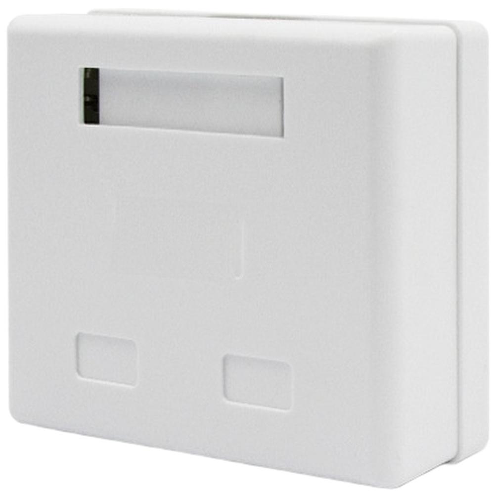 Совместимый с CAT6 CAT5E Для Настенного Монтажа Сетевой Коробки для RJ45 UTP Проводки T568B Позолоченные Контакты ABS 5.94x6.16x2.62см Белый