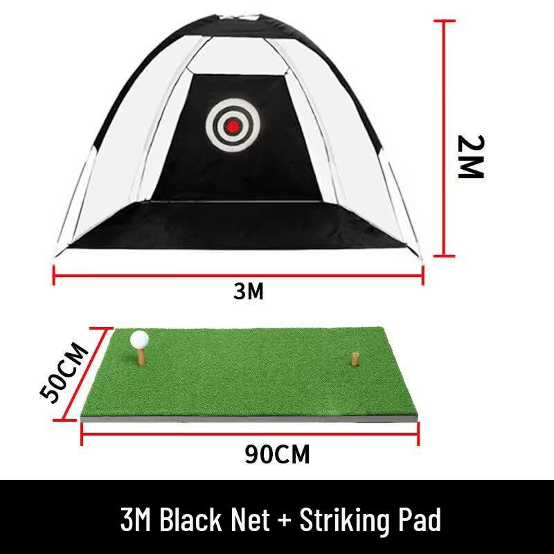 JINGGENG Golf Practice Hitting Cage & Net Set