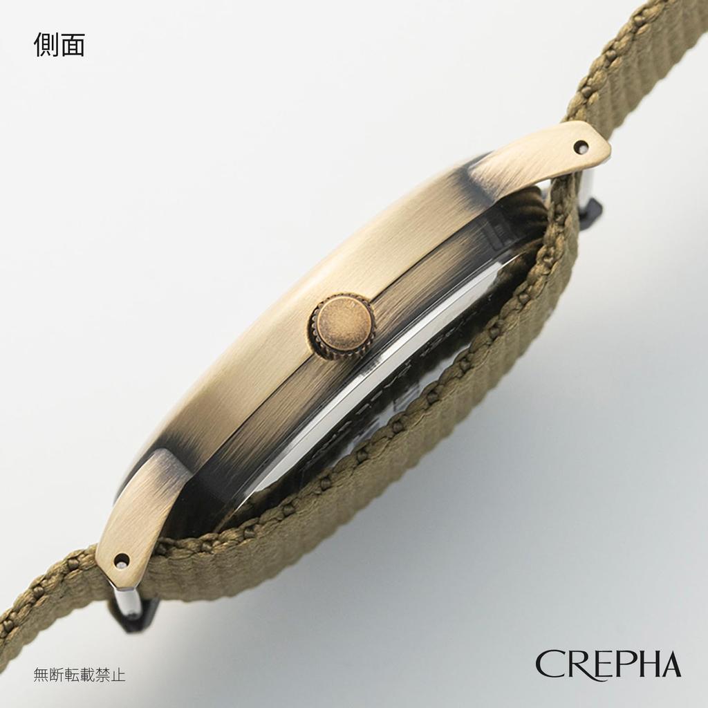 CREPHA Аналоговые часы Водонепроницаемые Тканевый ремешок Нейлоновый ремешок Хаки TE-AM043-KIG