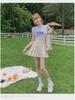 Korean Style High Waist Pleated A-Line Skirt for Female Students - Versatile for Autumn, Winter, Spring, and Summer