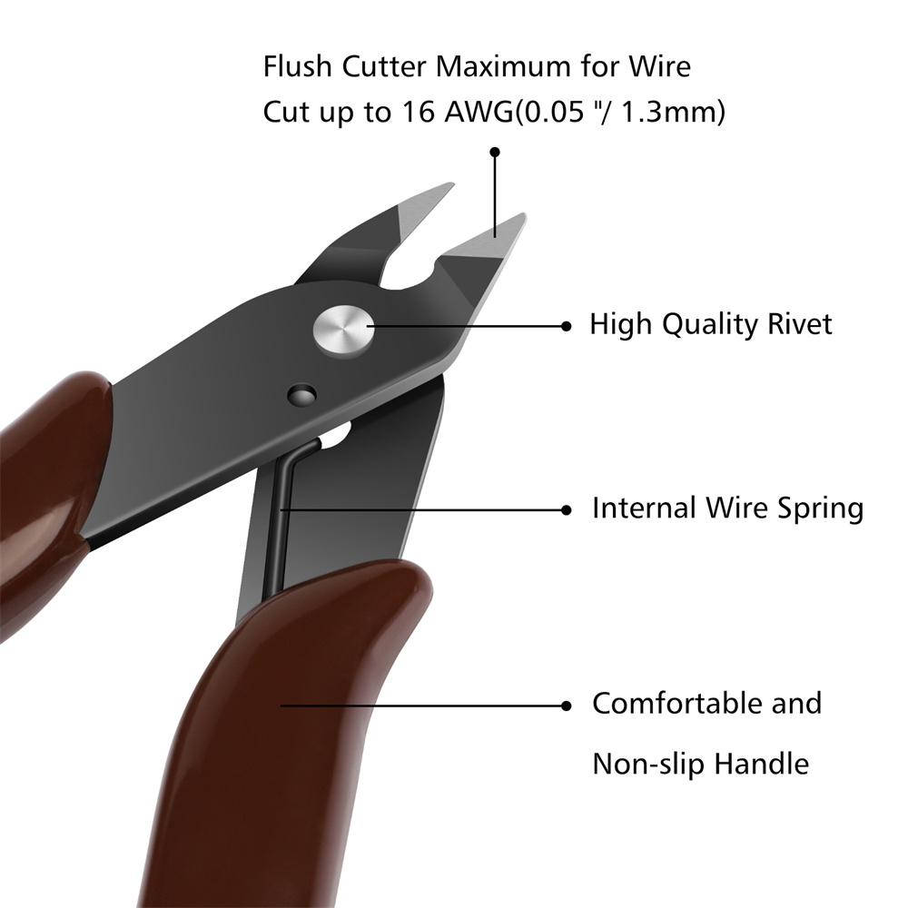 5 шт. 170 кусачки DIY триммер диагональные боковые кусачки для кабеля красные, синие плоскогубцы ручные мини-ножницы заподлицо кусачки триммер