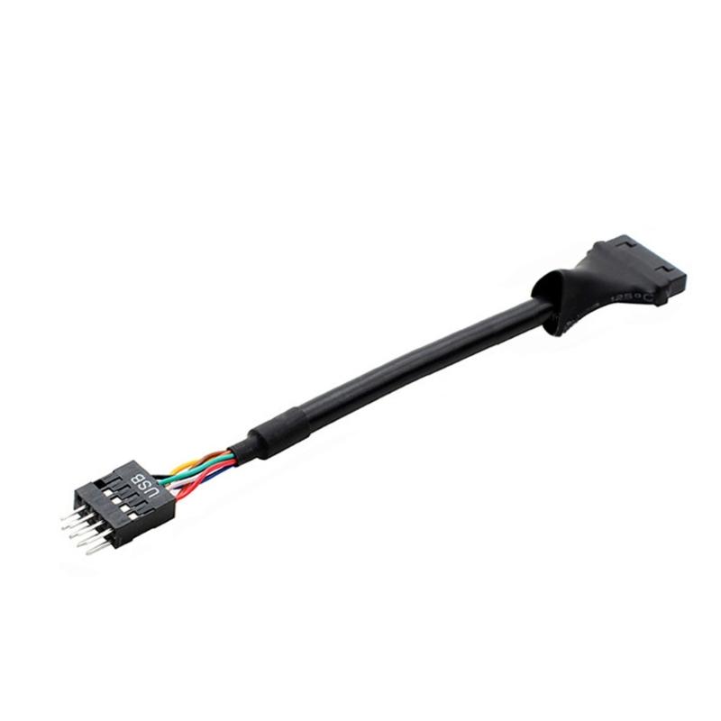 Новый адаптер-переходник для разъема материнской платы USB 2.0 9-контактный на материнскую плату USB 3.0 20-контактный, кабель-удлинитель USB 2.0 на 3.0, 10 см