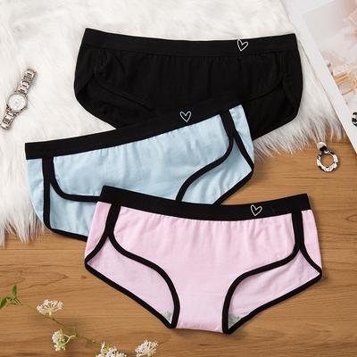 Женские трусы хлопок спортивные фитнес с низкой посадкой однотонные мягкие дышащие трусики нижнее белье для женщины интимные