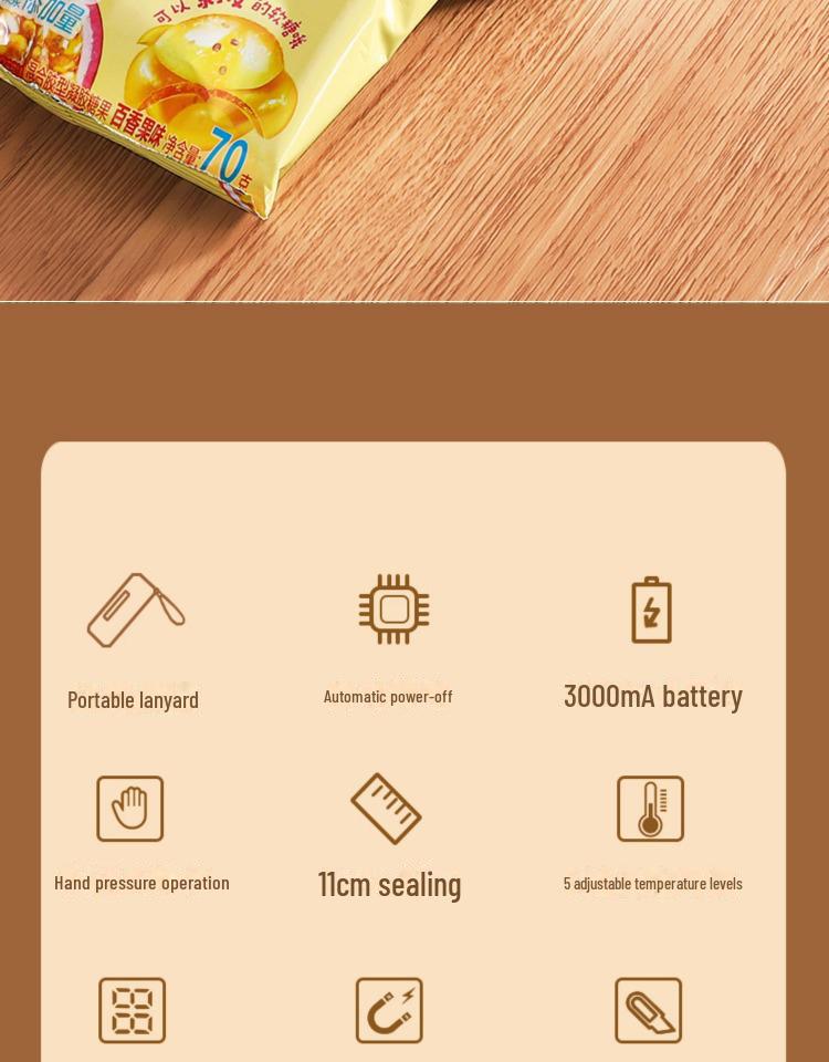 Портативный мини-бытовой термосварщик для упаковки чая и желатина из ослиной кожи